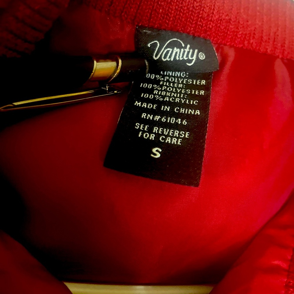 Vanity Red #61046 Puffer vest Women’s Size Small, Condition Pre owned Unworn.
